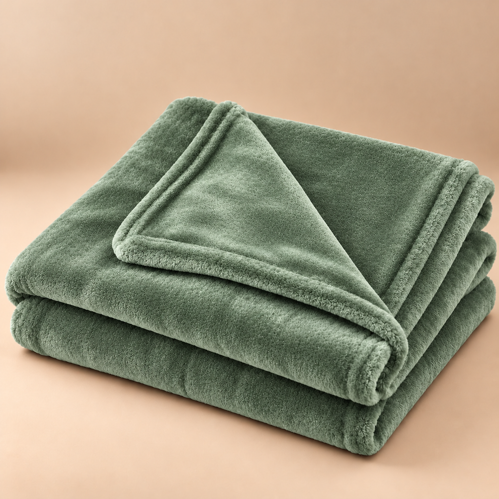 Pistachio Green Plain Blanket 2