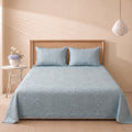 Cool Pale Grey 3 Pc Plain Bedspread Set by MeruHome