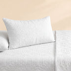 Snow White 3 Pc Plain Bedspread Set by MeruHome – gallery view 3