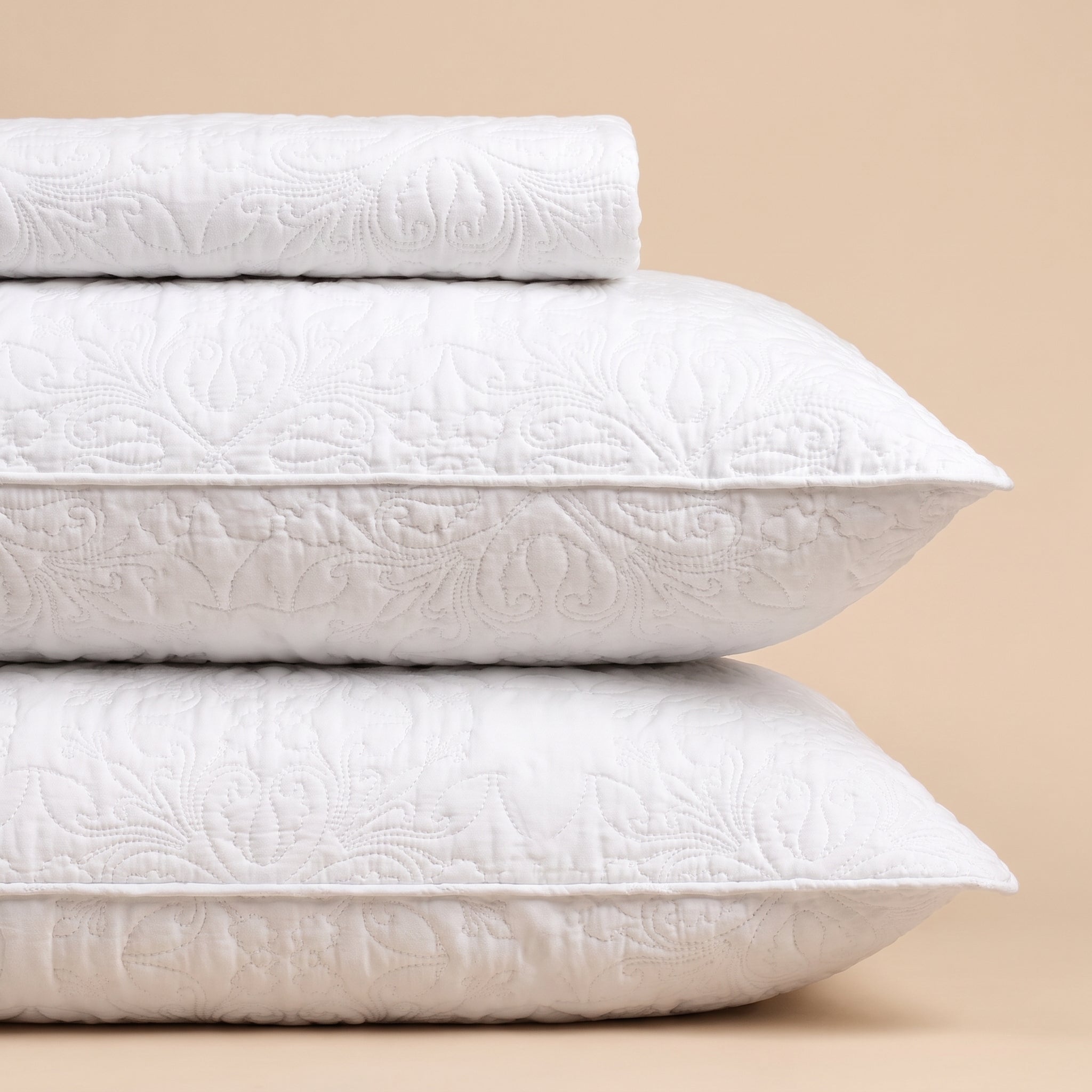 Snow White 3 Pc Plain Bedspread Set by MeruHome – gallery view 2
