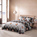Geometric Maze 3D 7 Pc Quilted Comforter Set by MeruHome