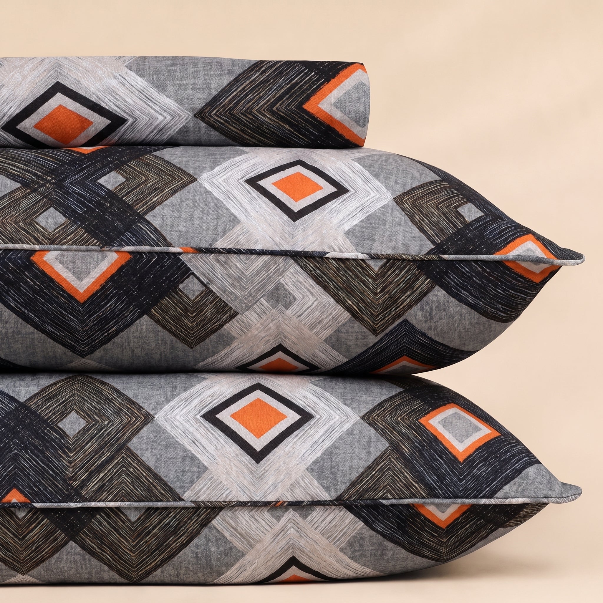 Geometric Maze 3D 7 Pc Quilted Comforter Set by MeruHome – gallery view 3