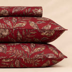 Serene Willow Wine 7 Pc Quilted Comforter Set by MeruHome – gallery view 3