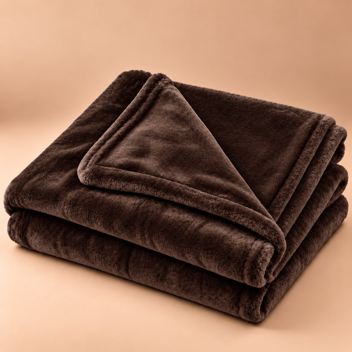 Truffle Brown Plain Blanket 2