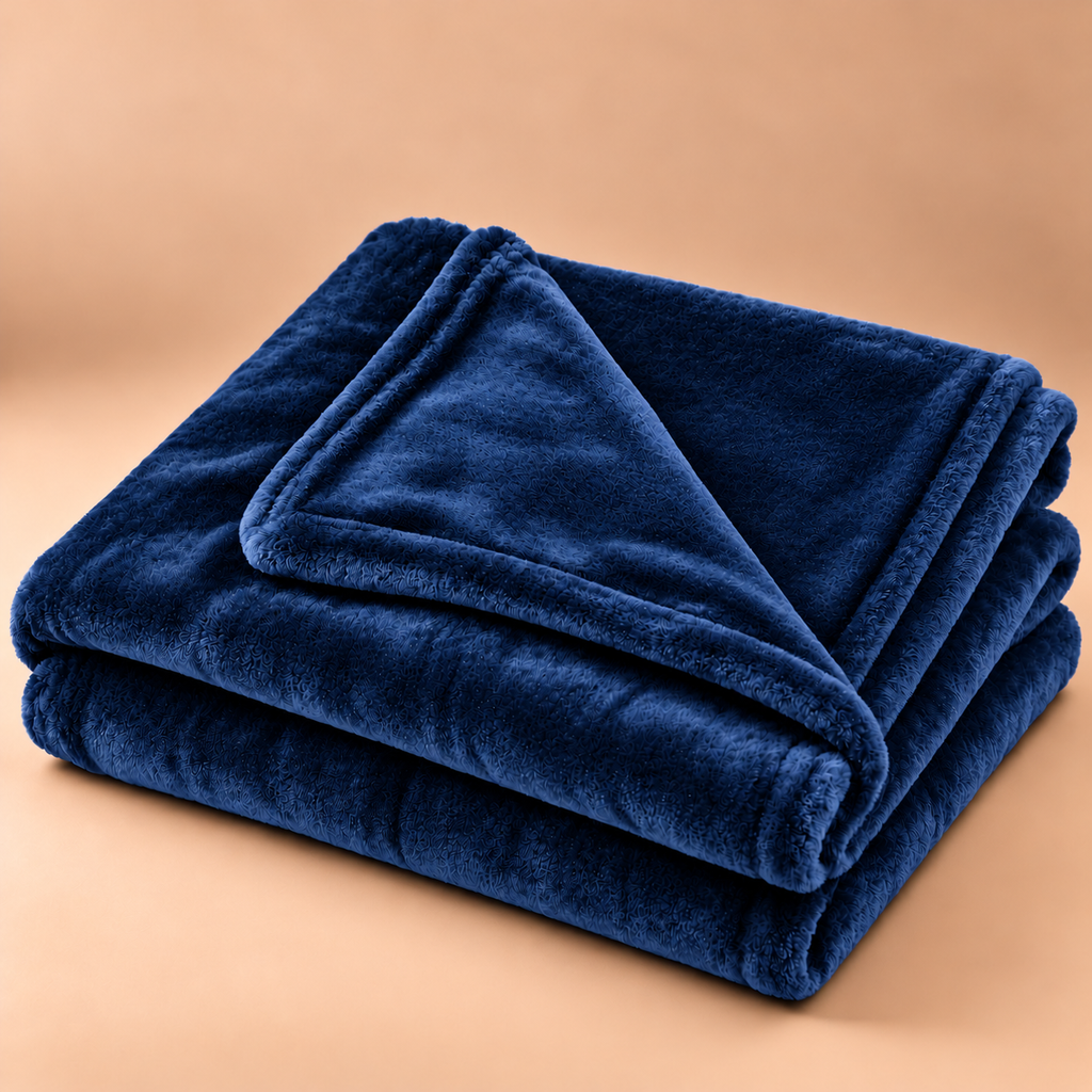 Twilight Blue Plain Blanket 2