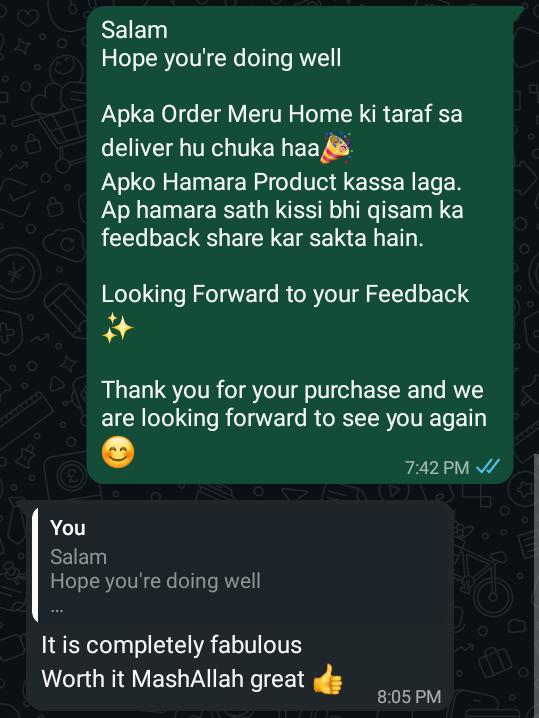 Customer message screenshot 10